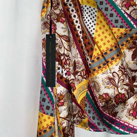 House of Harlow 1960 x Revolve Caterina Skirt in Patchwork Multi NWT - Picture 10 of 10